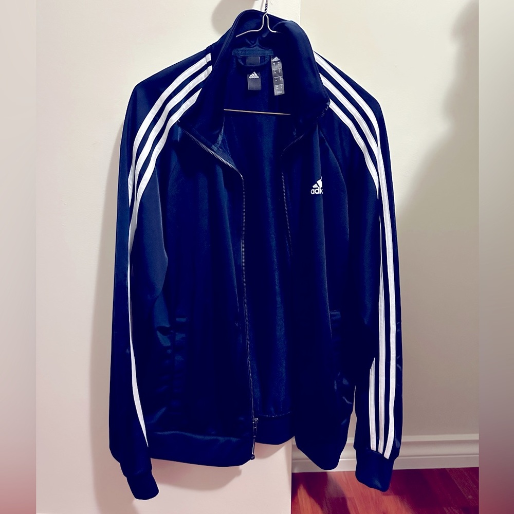 Adidas Striped Zip Track Jacket